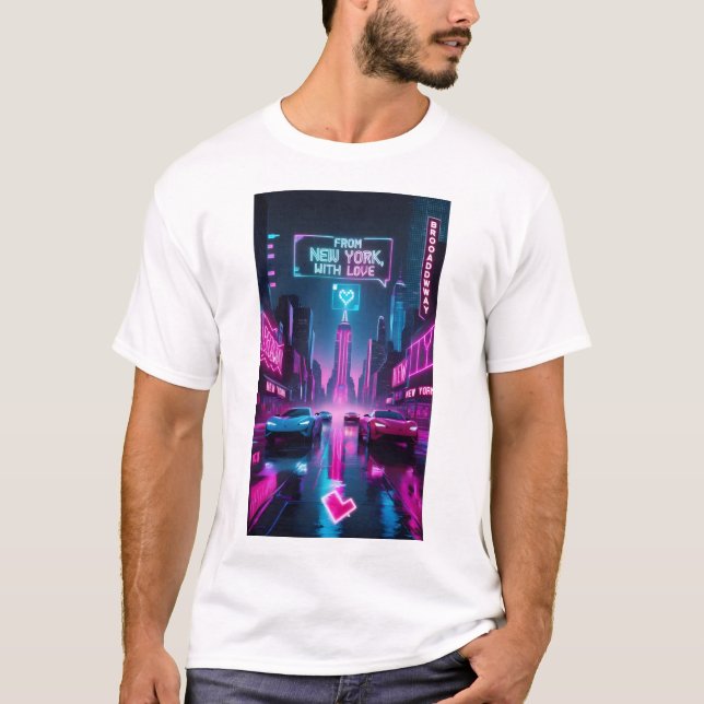 Camiseta De Nova Iorque, com Amor - Cidade de Hustle (Frente)