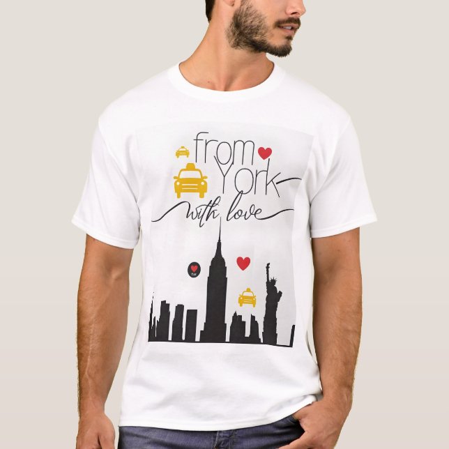 Camiseta De Nova Iorque, com amor - Cidade dos Sonhos de Fu (Frente)