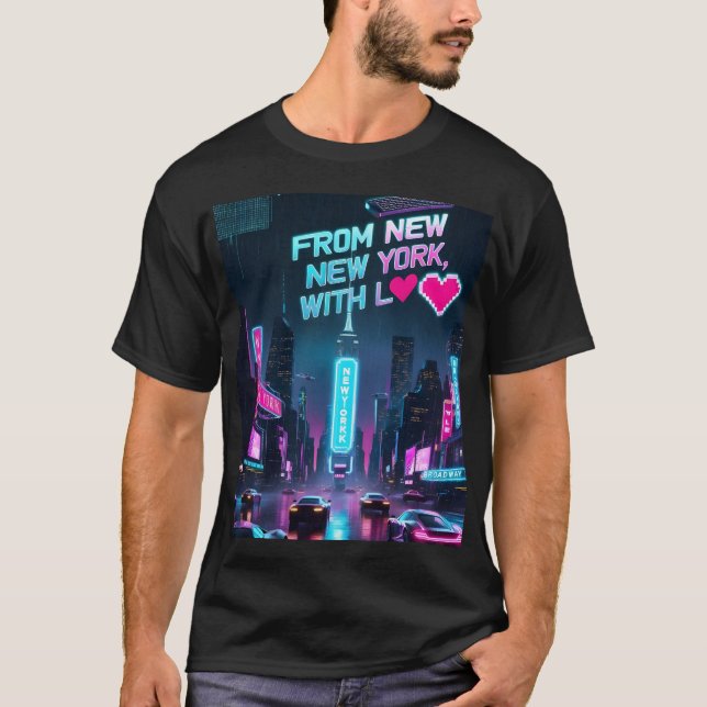 Camiseta De Nova Iorque, com amor - estilo urbano (Frente)