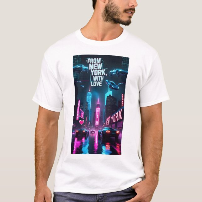 Camiseta De Nova Iorque, com amor - Rainy Day Romance (Frente)