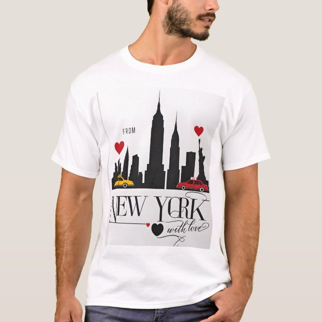 Camiseta De Nova Iorque, com amor - Times Square Brilhante (Frente)