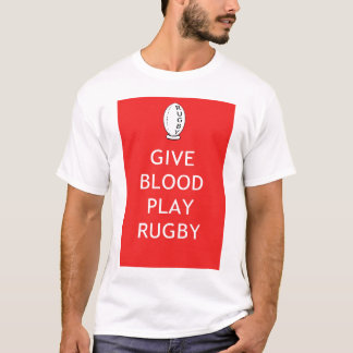 Camiseta Dê o rugby do jogo do sangue