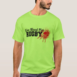 Camiseta dê o rugby do jogo do sangue
