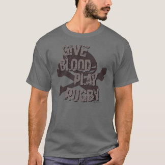 CAMISETA DÊ O T-SHIRT DO RUGBY DO JOGO DO SANGUE