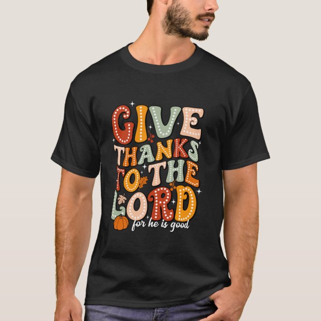 Camiseta Dê Obrigados Ao Senhor Jesus, O Outono Cristão (Frente)