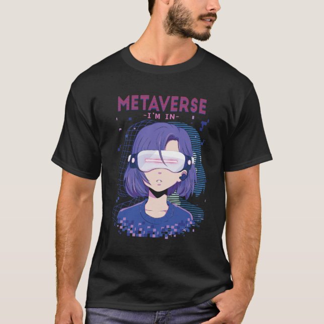 Camiseta de óculos de realidade virtual de menina  (Frente)
