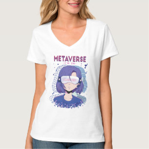 Camiseta de óculos de realidade virtual de menina