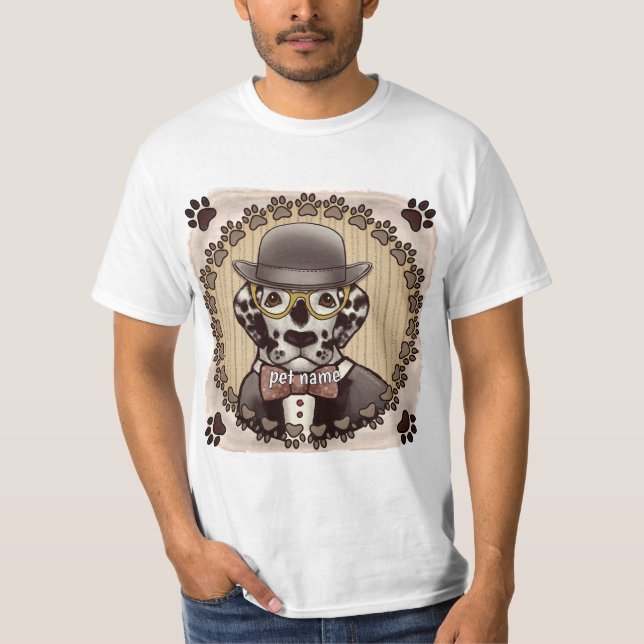 Camiseta de óculos de visto Dalmático (Frente)