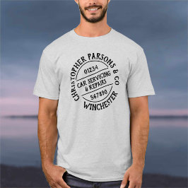 Camiseta de Oficina de Serviço e Reparos de Carros
