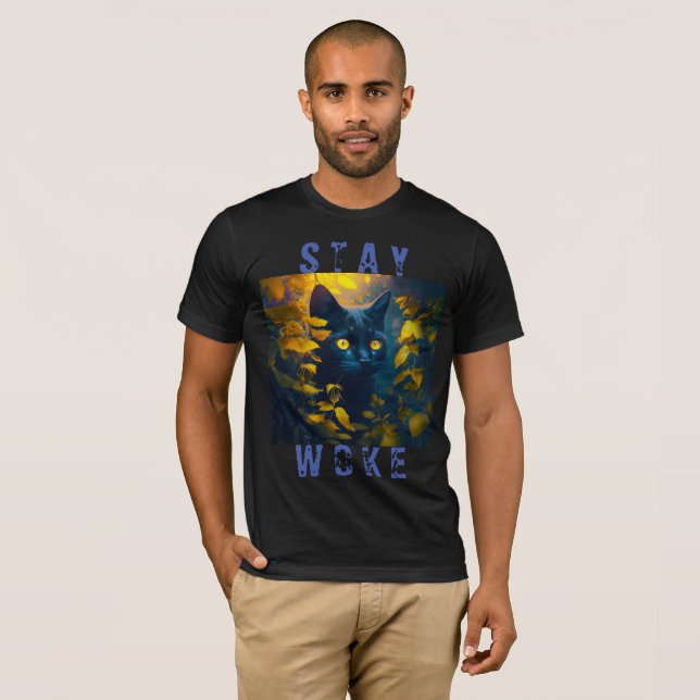 Camiseta de olhos brilhantes "Keep Woke" (Frente Completa)