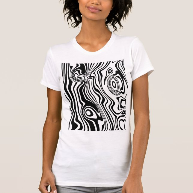 Camiseta de Ondas de Arte - Escolher Cor (Frente)