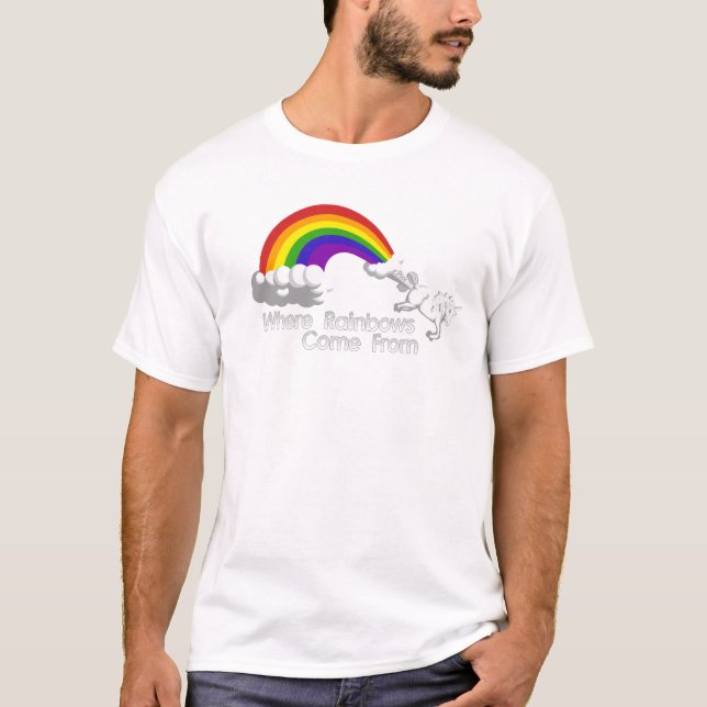 Camiseta De onde os arcos-íris vêm (Frente)