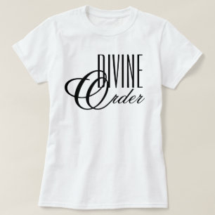 Camiseta de ordem divina dos anos 90 minimalista c