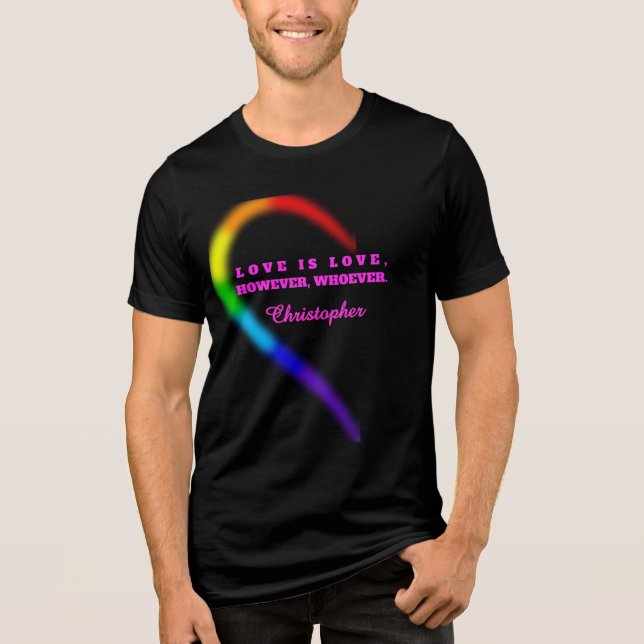Camiseta de Orgulho de Casal com Nome Personalizad (Frente)