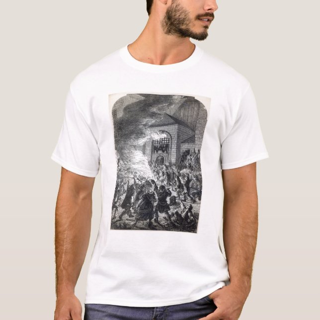 Camiseta De "os amotinadores nenhum Popery" que queimam a (Frente)