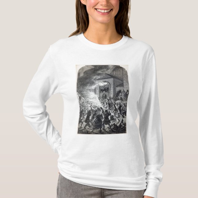 Camiseta De "os amotinadores nenhum Popery" que queimam a (Frente)