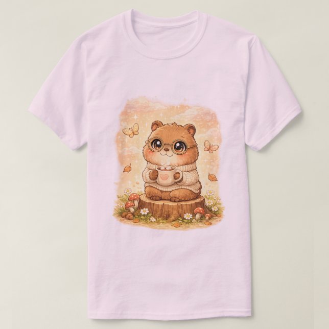 Camiseta de ouriço bebê fofo – adorável floresta  (Frente do Design)