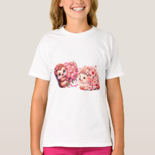 Camiseta de Ourigos de Aguarela Fofos Apaixonados