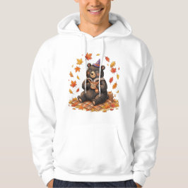 Camiseta de outono aconchegante do urso da especia
