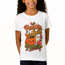 Camiseta de outono fofa Pumpkin Spice & Pencils