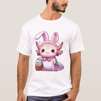 Camiseta de Ovos de Orelhas de Coelho de Axolote d