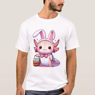 Camiseta de Ovos de Orelhas de Coelho de Axolote d