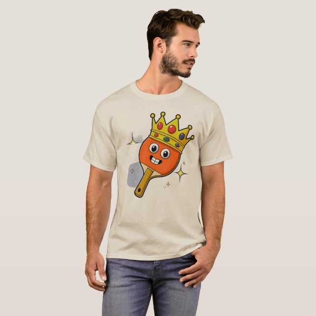 Camiseta de Paddle de Tênis de Mesa de Desenho Ani (Frente Completa)