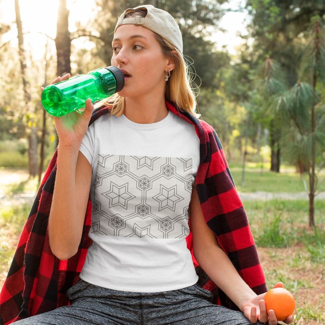 Camiseta de padrão contínuo geométrico (Criador carregado)
