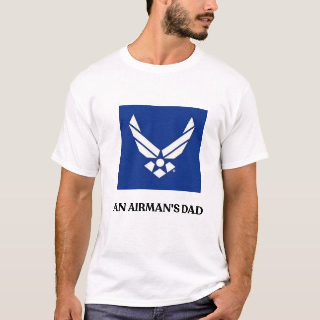 Camiseta de Pai de Militar da Força Aérea dos EUA  (Frente)
