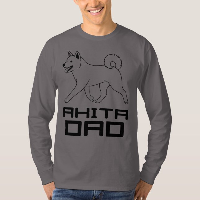 Camiseta de Pai do Akita (Frente)