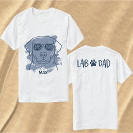 Camiseta de pai do Labrador com nome personalizado