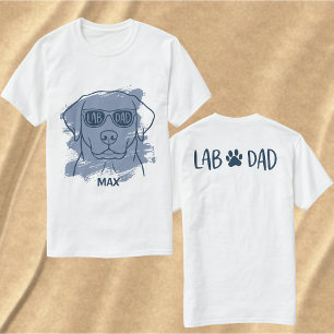 Camiseta de pai do Labrador com nome personalizado