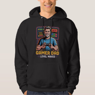 Camiseta de Pai Gamer Nível Máximo para Amantes de