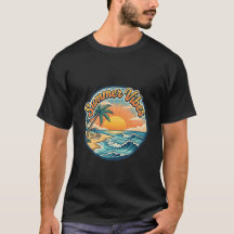 Camiseta de Palmeiras do Pôr do Sol Tropical Vibra