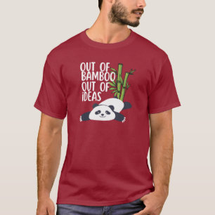 Camiseta de Panda Sem Ideias Feito de Bambu