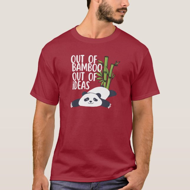 Camiseta de Panda Sem Ideias Feito de Bambu (Frente)