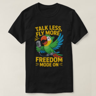 Camiseta de Papagaio Fale Menos Voe Mais