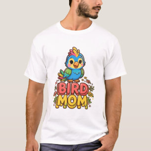 Camiseta de Papagaio Fofo Mãe de Pássaro
