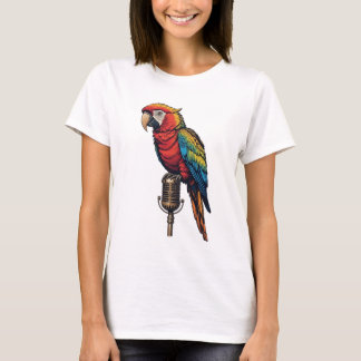 Camiseta de papagaio vibrante