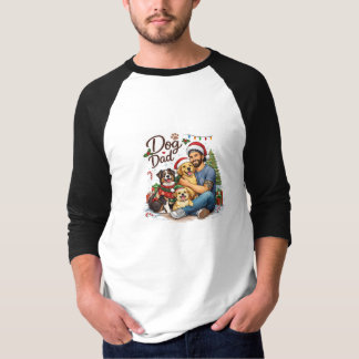 Camiseta de Papai de Cachorro Festiva – Natal Gi