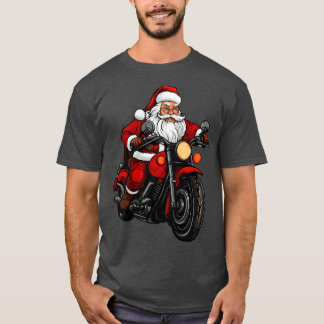 Camiseta de Papai Noel Motociclista