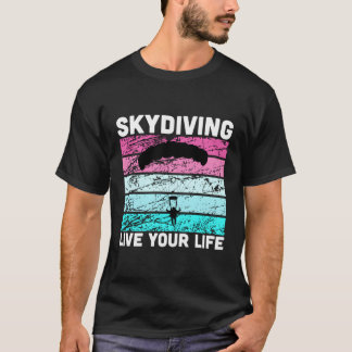 Camiseta de Paraquedismo em Cores Retrô para Amant
