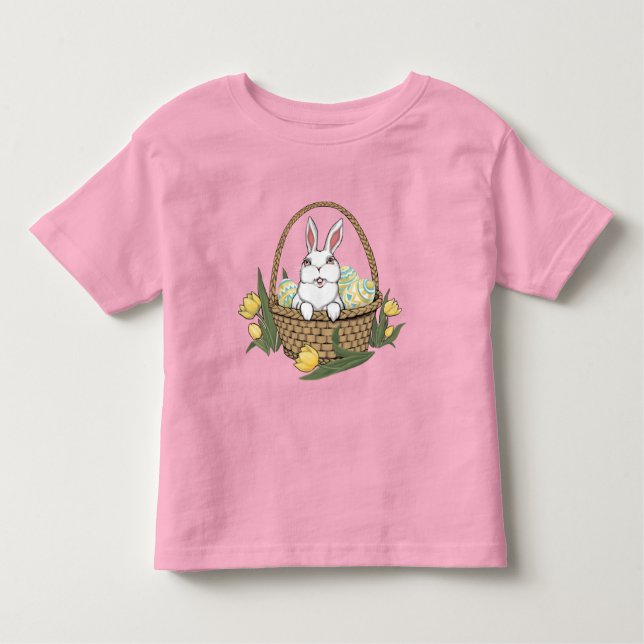 Camiseta de Páscoa de bebê de coelhinho (Frente)