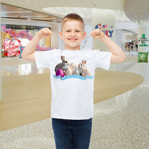 Camiseta de Páscoa Dois Coelhos & Ovos de Páscoa