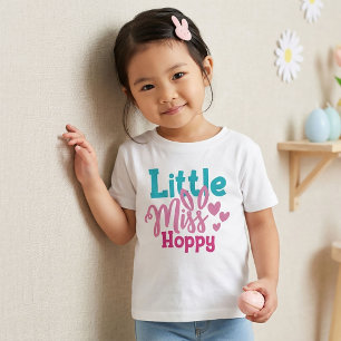 Camiseta de Páscoa Little Miss Hoppy para Crianças