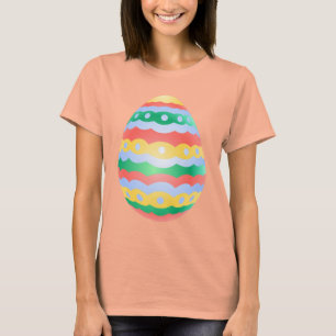 Camiseta de Páscoa orgânica para camiseta de ovo d