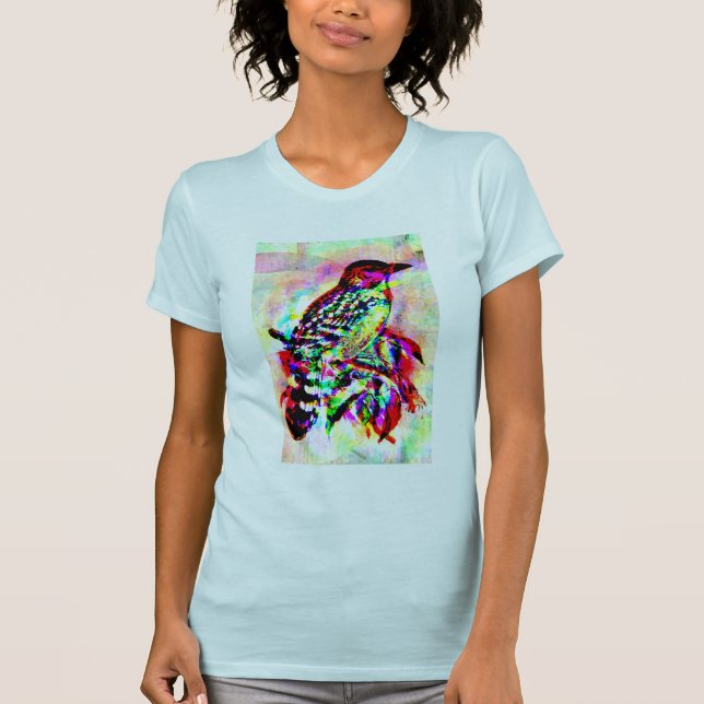 camiseta de pássaro de férias de caribe fofo desig (Frente)