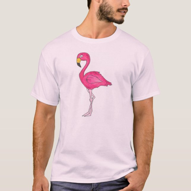 Camiseta de pássaros Tropical Flamingo Flamingos R (Frente)