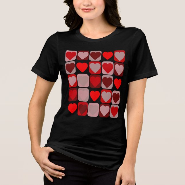 Camiseta de Patchwork do Dia dos Namorados (Frente)