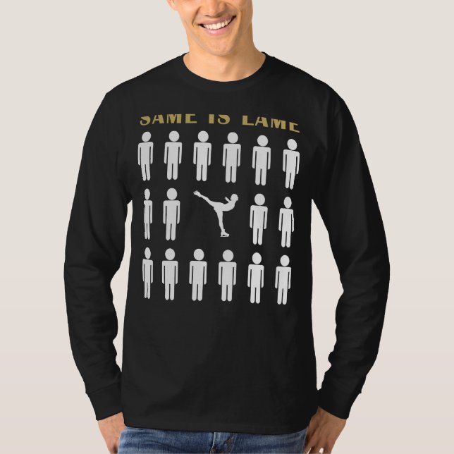 Camiseta de Patinação no Gelo Mesmo é Sem Graça -  (Frente)